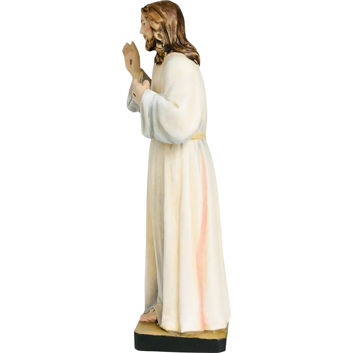 Risen Christ, Handcrafted Painted Wood Sculpture