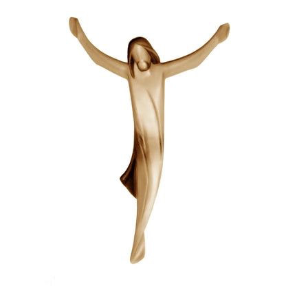 Stylized Christ "Ascension" in Hand-Carved Wood from Val Gardena
