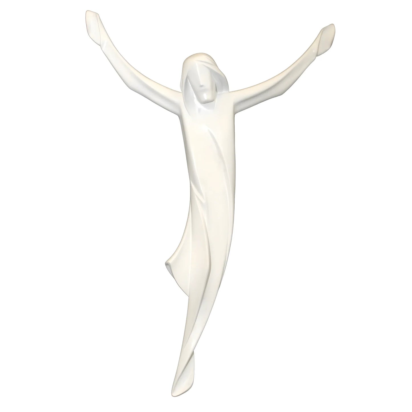 Stylized Christ "Ascension" in Hand-Carved Wood from Val Gardena