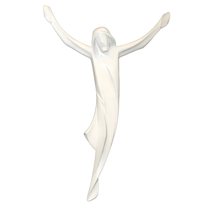 Stylized Christ "Ascension" in Hand-Carved Wood from Val Gardena