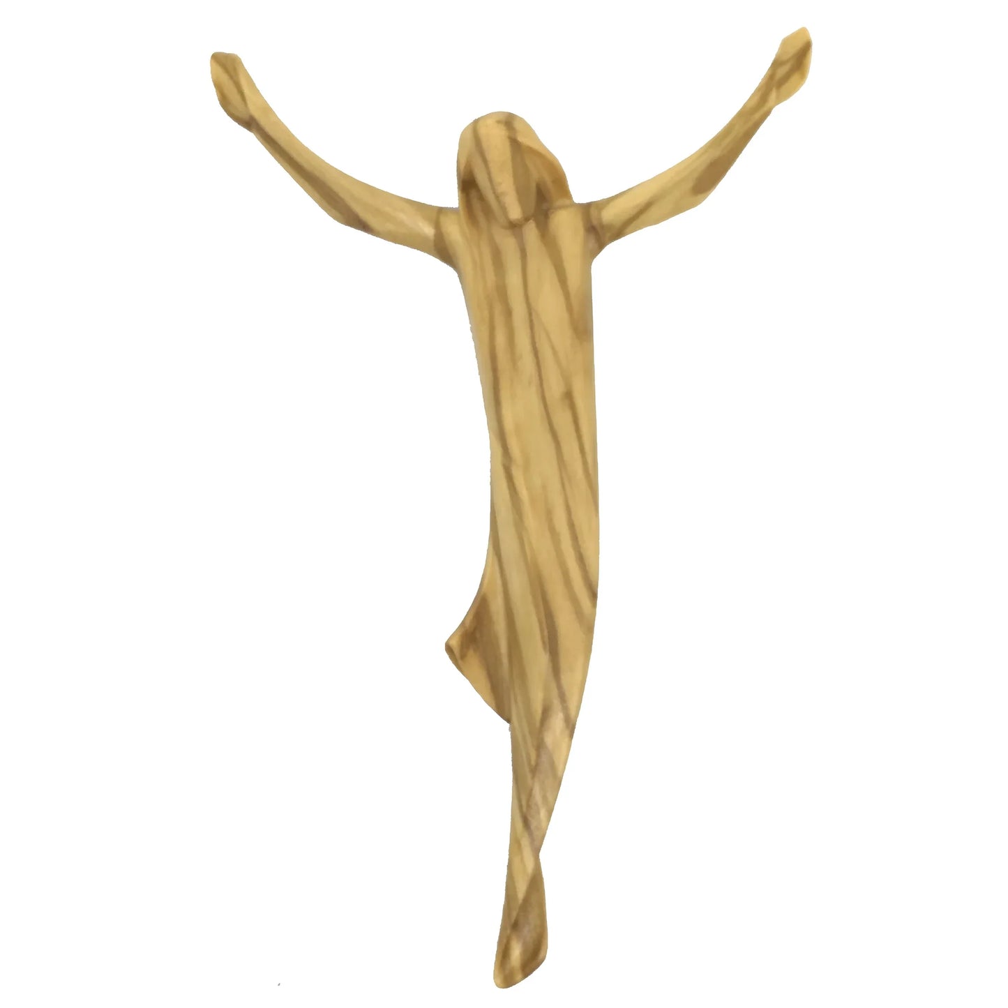 Stylized Christ "Ascension" in Hand-Carved Wood from Val Gardena
