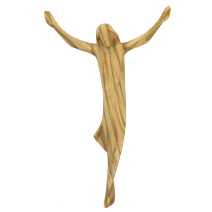 Stylized Christ "Ascension" in Hand-Carved Wood from Val Gardena