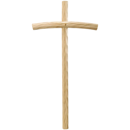 Curved Hand carved Cross in Bass wood