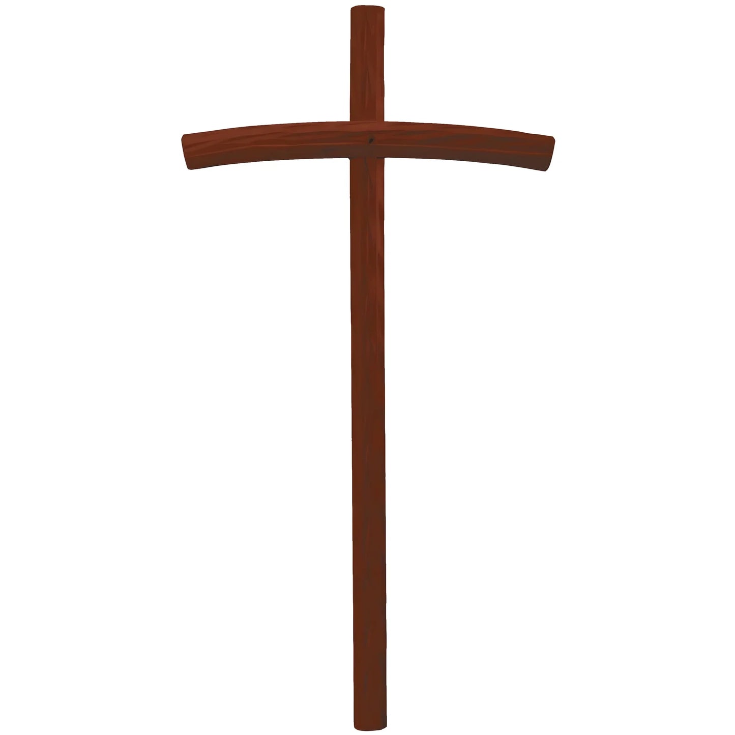 Curved Hand carved Cross in Bass wood