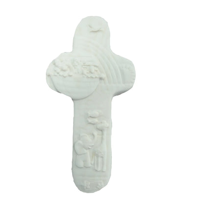 Decorative Noah's Ark Cross Carved in Maple Wood