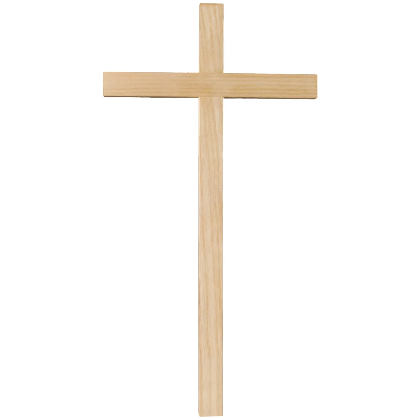 Straight Cross wood carved By Hand in Ash wood