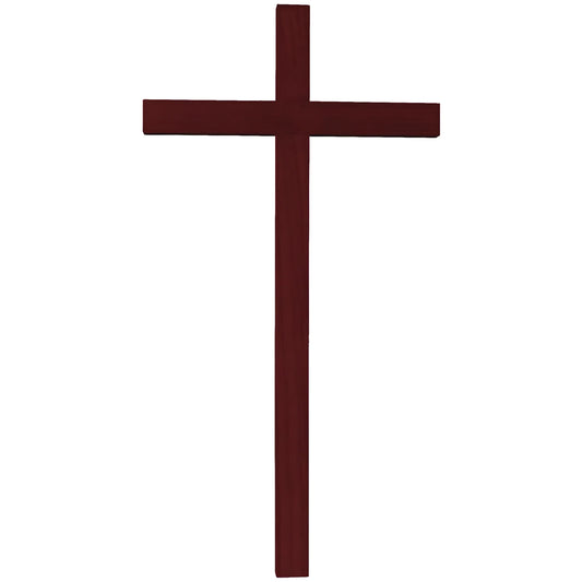 Straight Cross wood carved By Hand in Ash wood