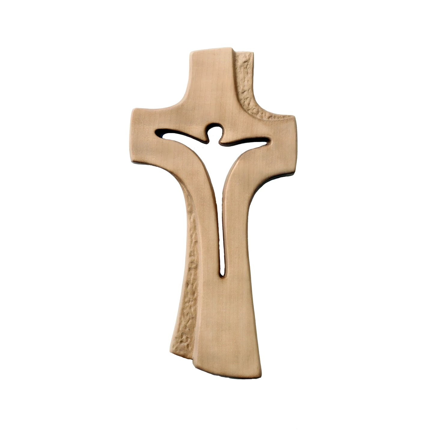 Modern Abstract Maple Wood Cross from Val Gardena