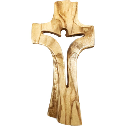 Modern Abstract Maple Wood Cross from Val Gardena