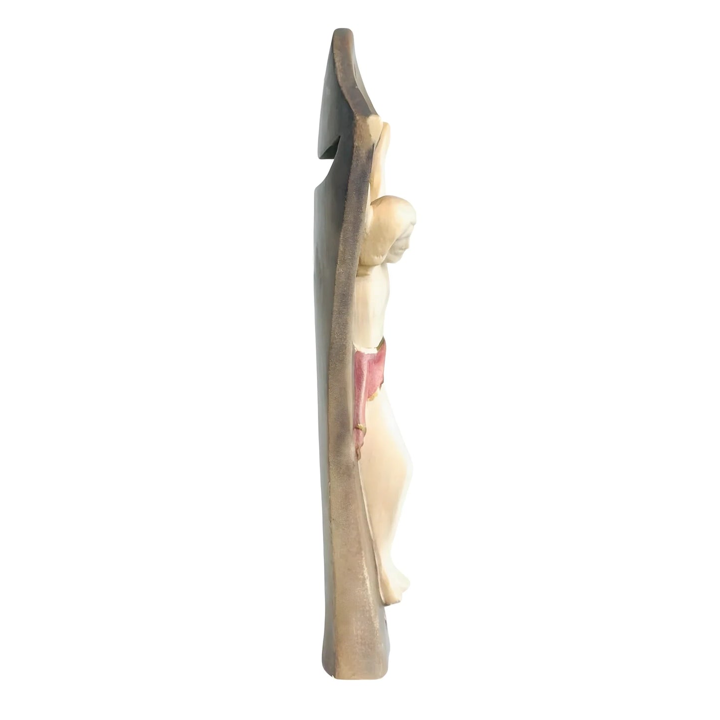 Stylized Modern Wooden Crucifix | Sacred Art Val Gardena