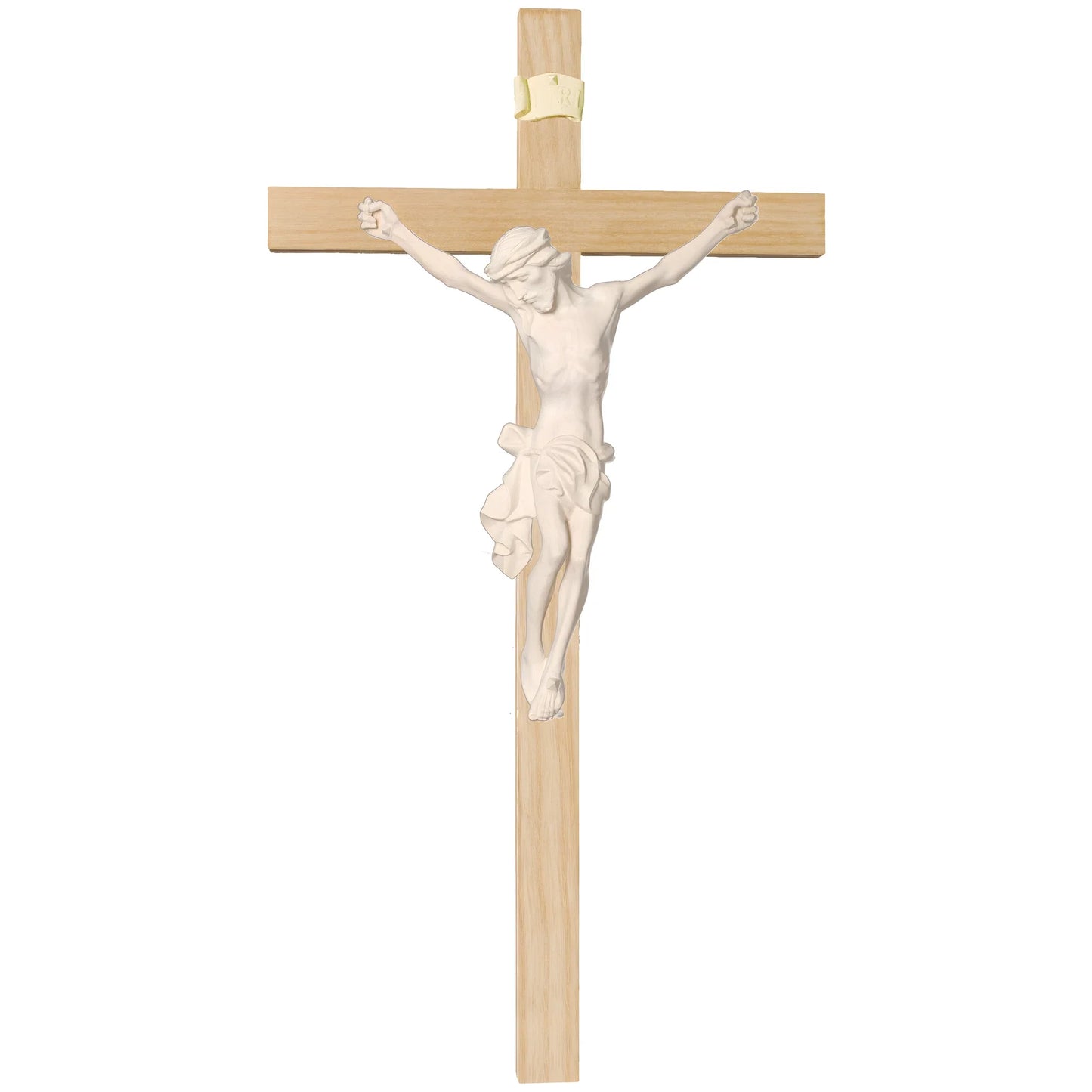 Crucifix Val Gardena Wooden Sculpture – Hand-Painted Christ