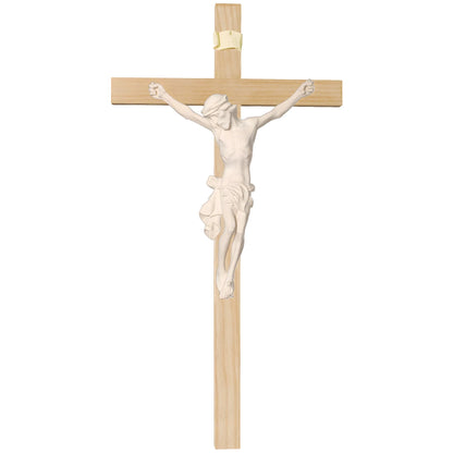 Crucifix Val Gardena Wooden Sculpture – Hand-Painted Christ