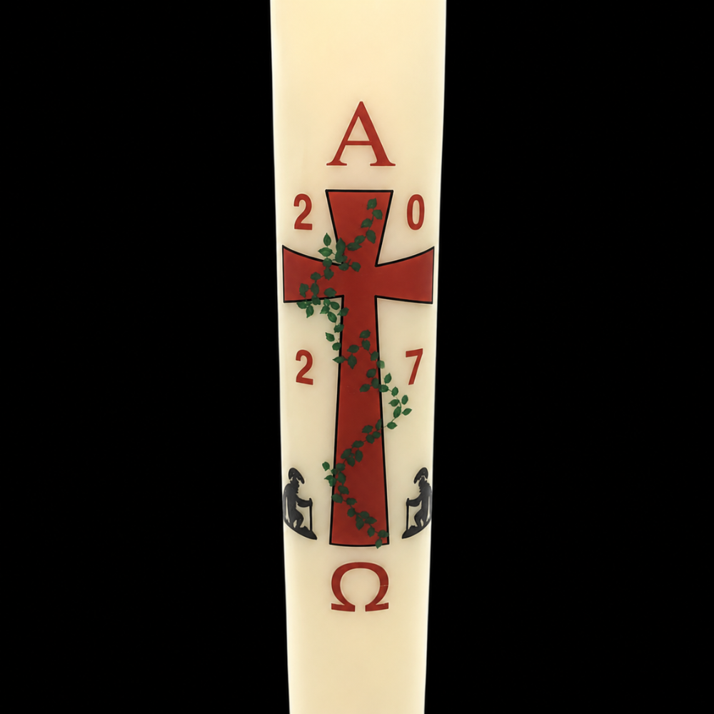 Cross with Roman Soldiers Paschal Candle