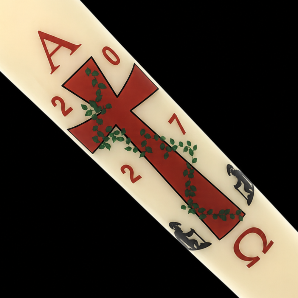Cross with Roman Soldiers Paschal Candle
