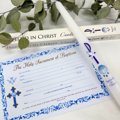 Baptised In Christ Baptismal Candle