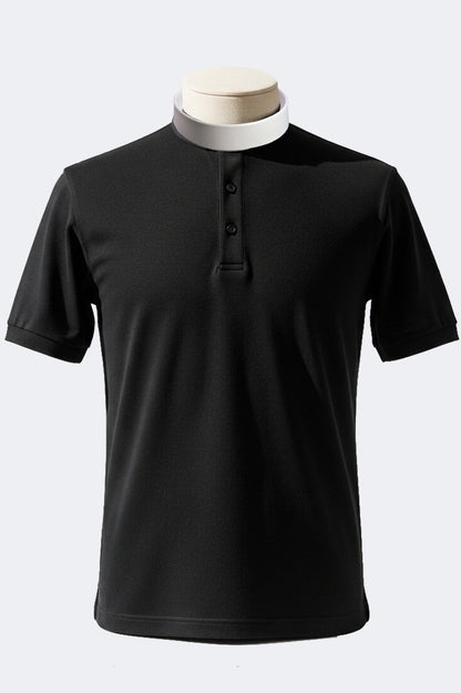 Dual Collar Clerical Polo Shirt – Short Sleeve