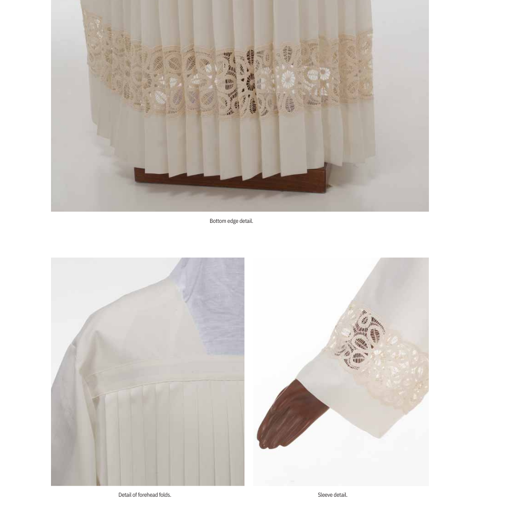 Plissé Cotta with Ornamental Floral Lace Edition