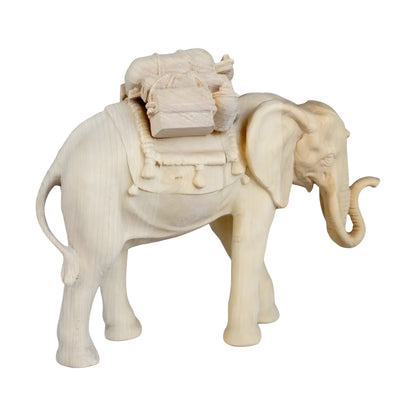 Elephant with Load in Maple Wood