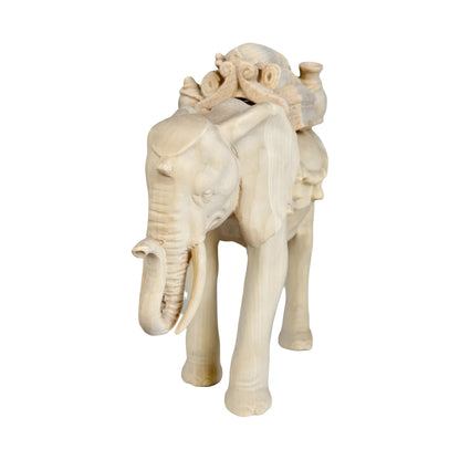 Elephant with Load in Maple Wood