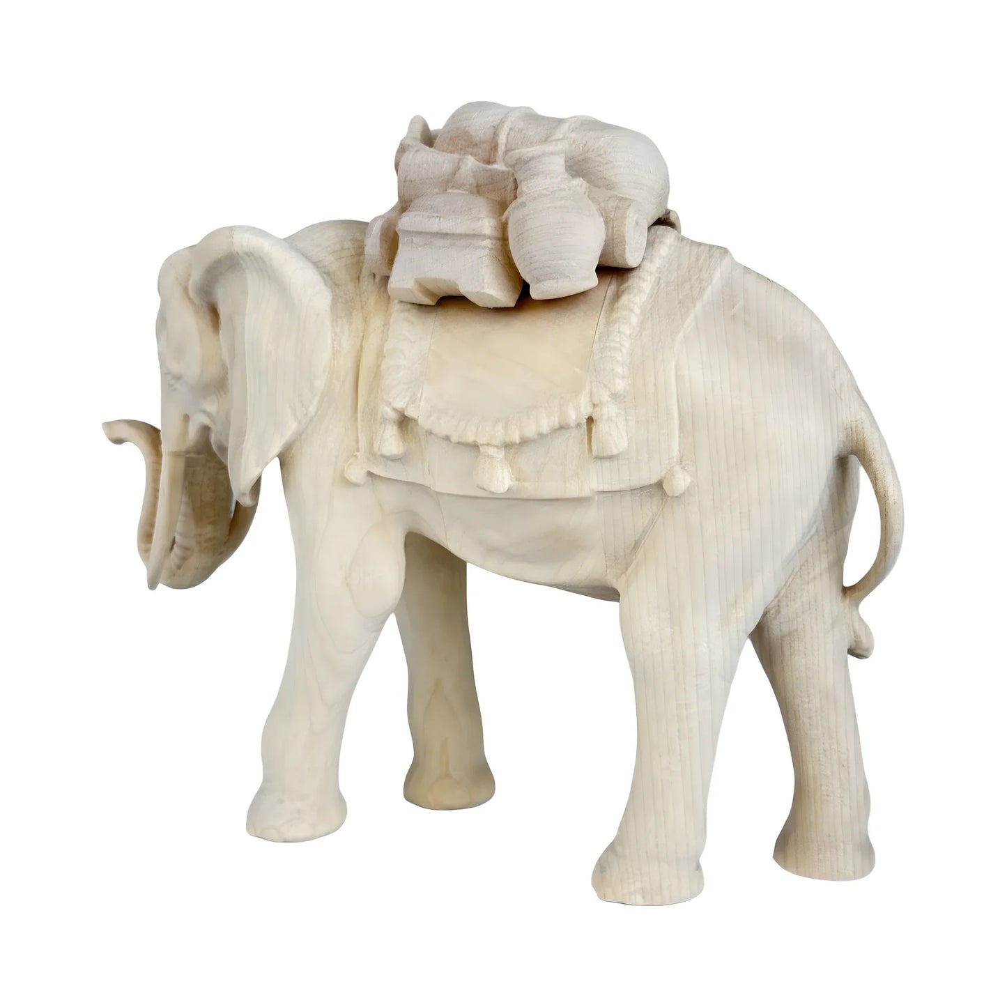 Elephant with Load in Maple Wood