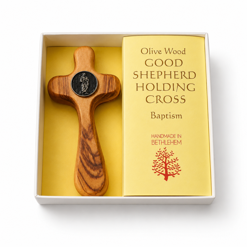 Baptism Good Shepherd Holding Cross