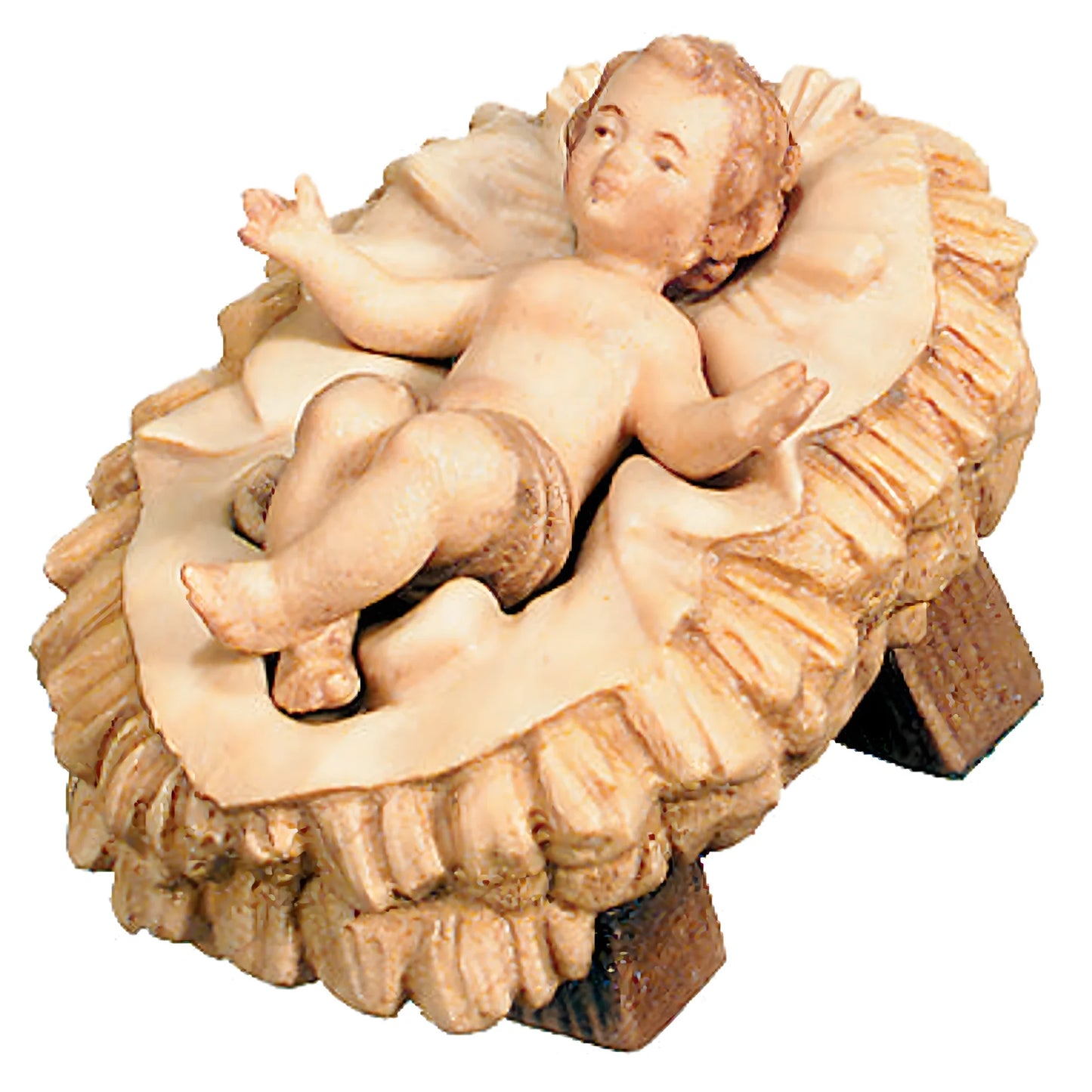 Baby Jesus with Crib - Maple Wood