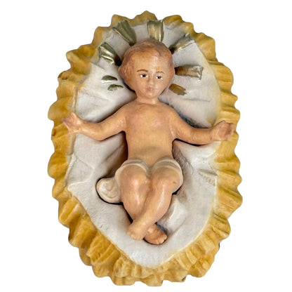 Baby Jesus with Crib - Maple Wood