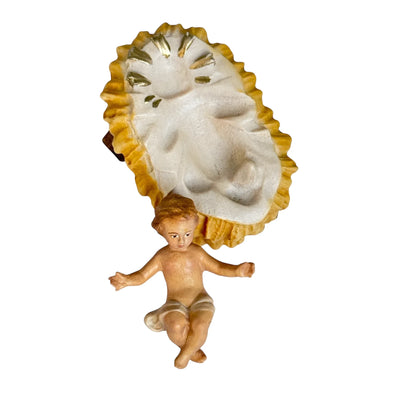 Baby Jesus with Crib - Maple Wood