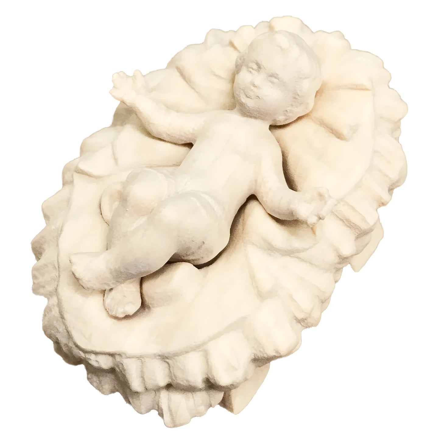 Baby Jesus with Crib - Maple Wood