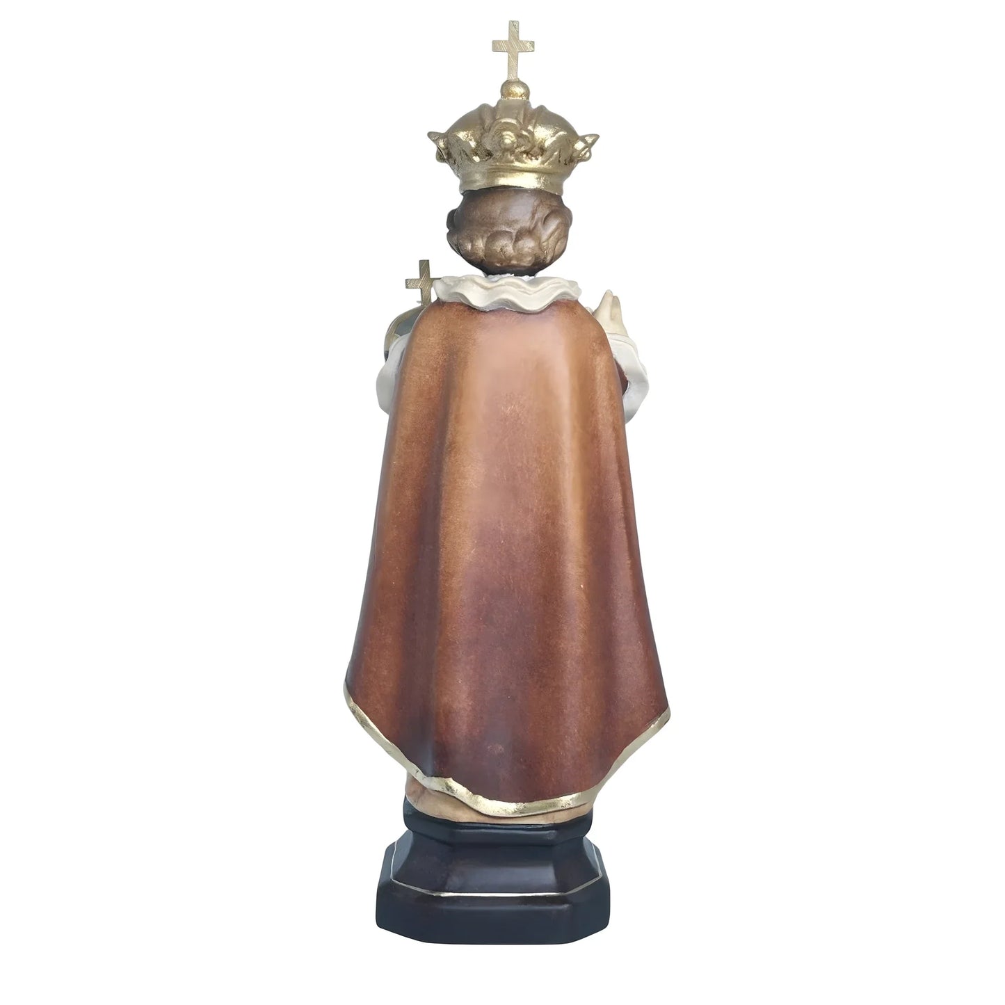 Infant Jesus of Prague Polychrome Hand-Carved Wooden Statue