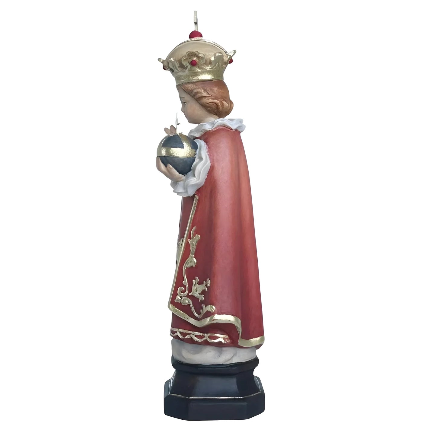 Infant Jesus of Prague Polychrome Hand-Carved Wooden Statue