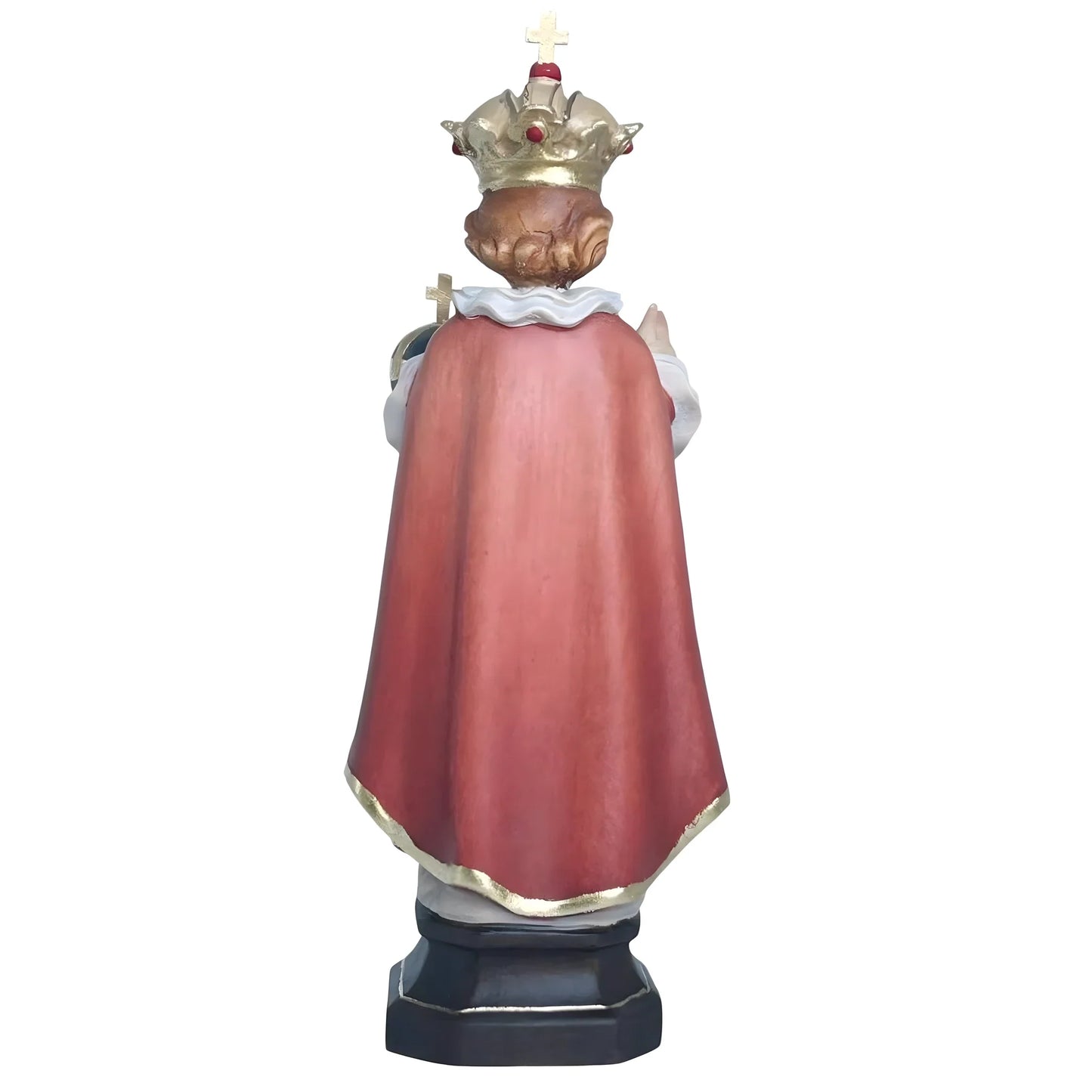 Infant Jesus of Prague Polychrome Hand-Carved Wooden Statue