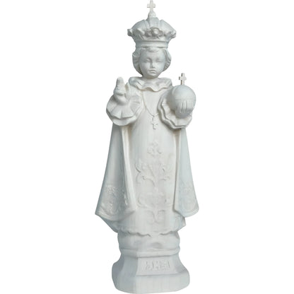 Infant Jesus of Prague Polychrome Hand-Carved Wooden Statue
