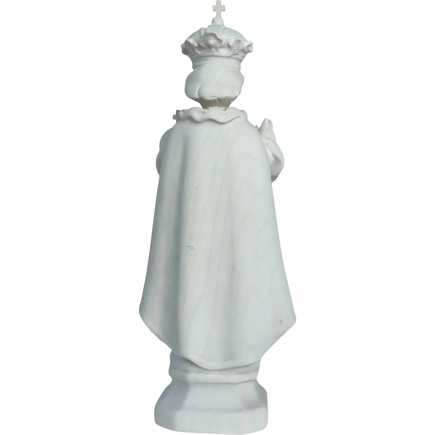 Infant Jesus of Prague Polychrome Hand-Carved Wooden Statue