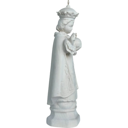 Infant Jesus of Prague Polychrome Hand-Carved Wooden Statue