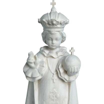 Infant Jesus of Prague Polychrome Hand-Carved Wooden Statue