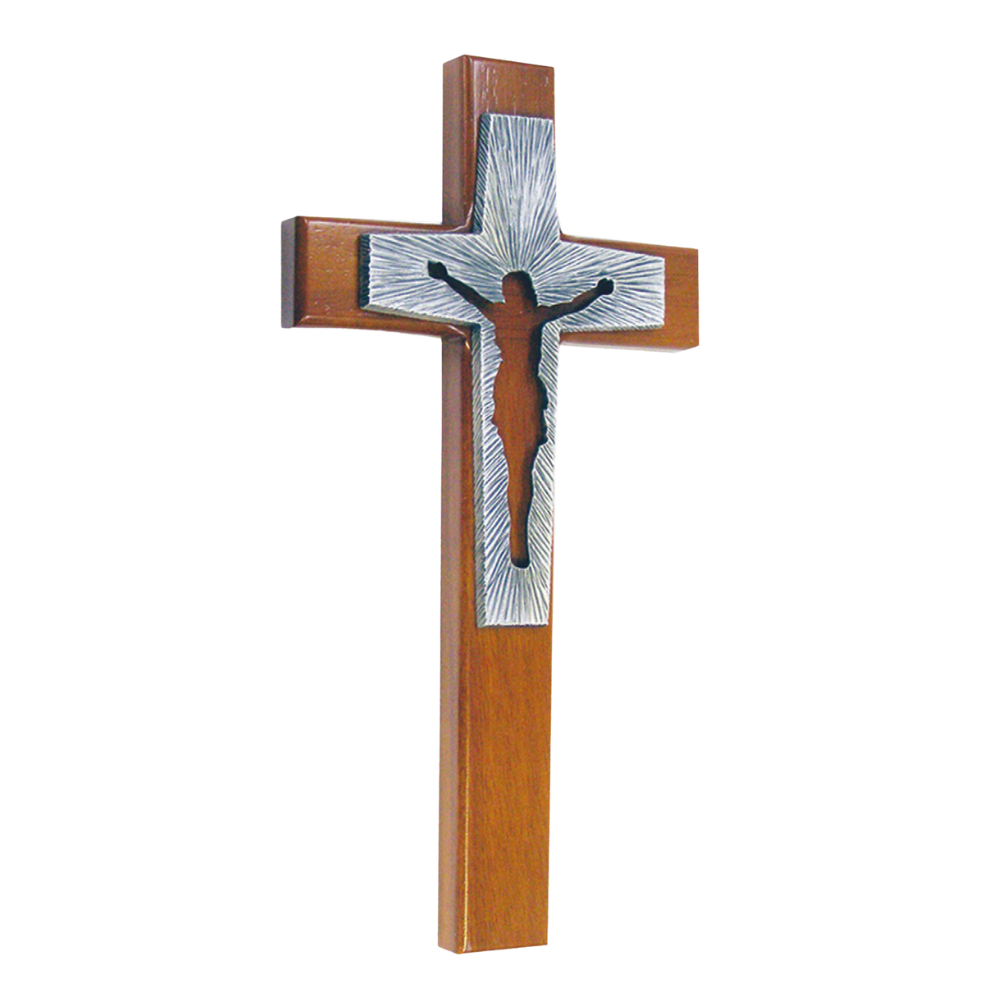 10" Christ Walnut Cross