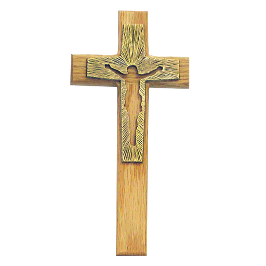 10" Christ Oak Cross