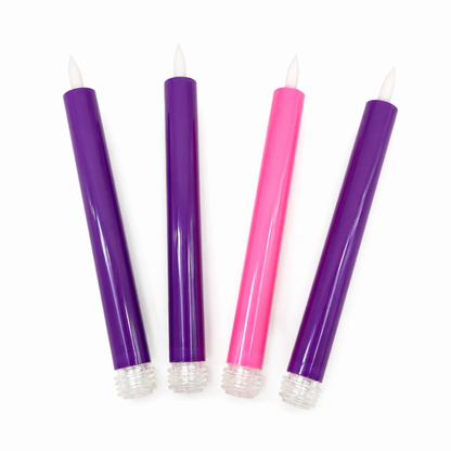 Remote-Control LED Advent Candle Set of 4