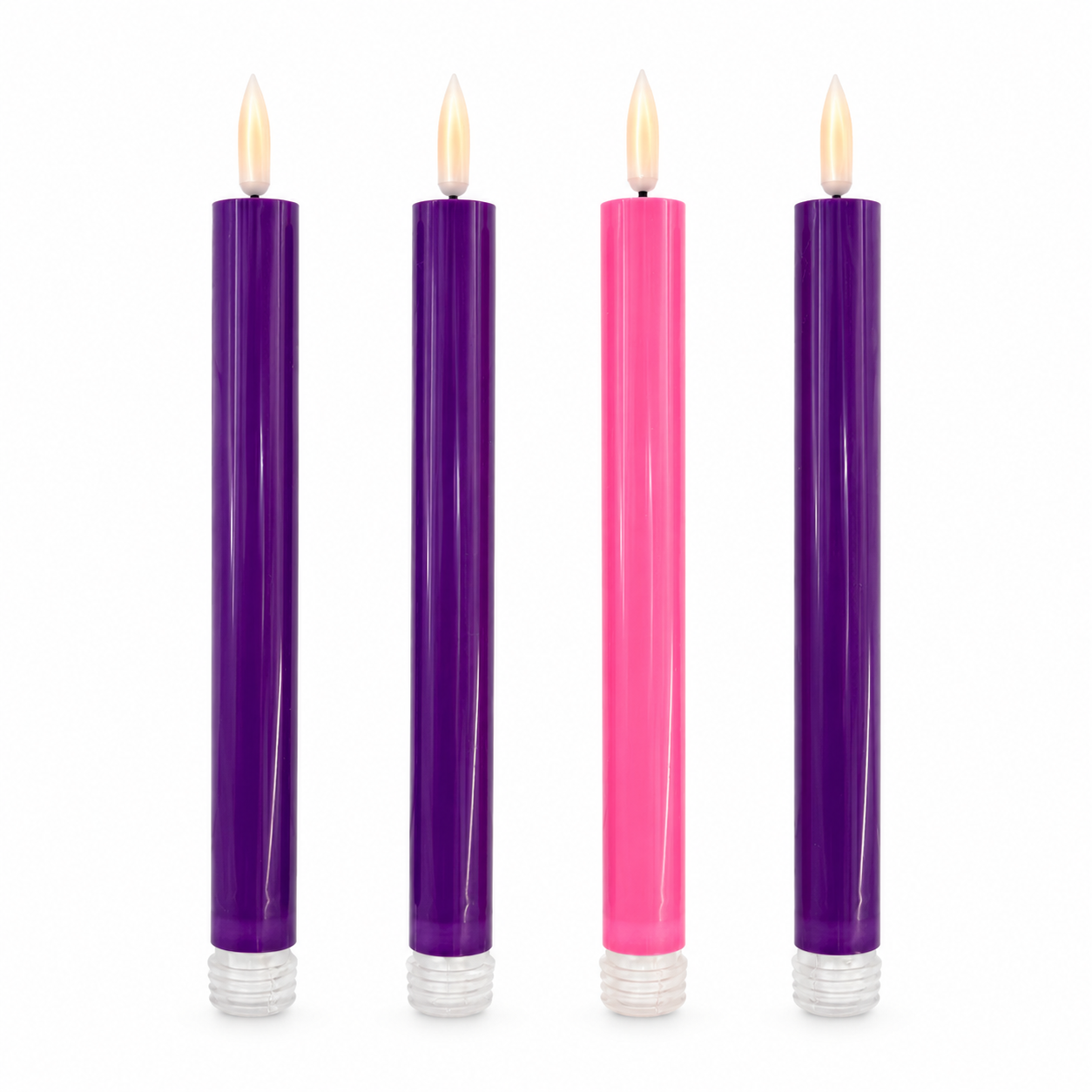 Remote-Control LED Advent Candle Set of 4