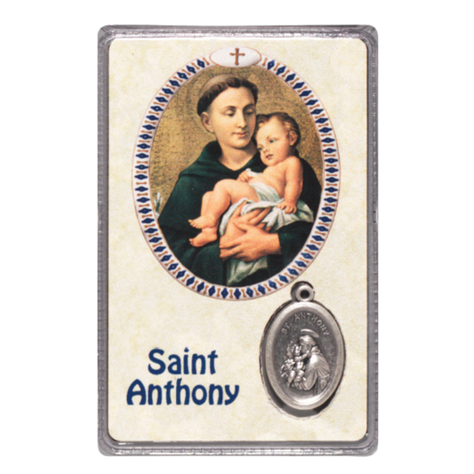 Saint Anthony Prayer Wallet Card with Italian Medal