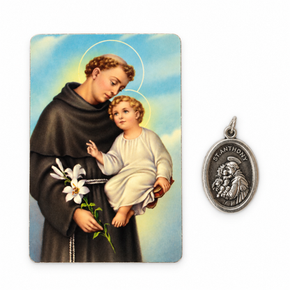St Anthony Pendant with Prayer Card