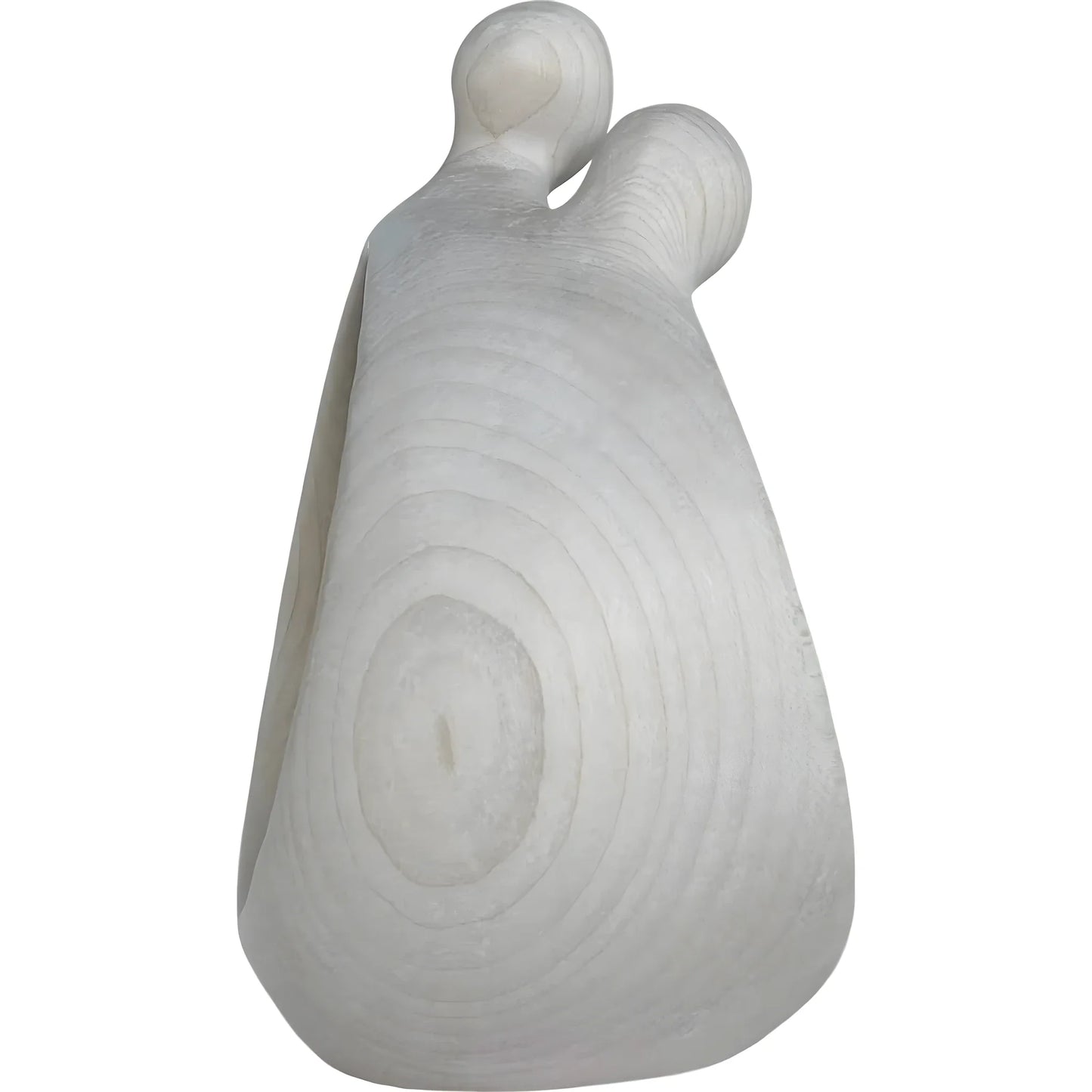 Modern Stylized Nativity Scene in Maple Wood – Family Embrace Sculpture