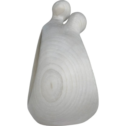 Modern Stylized Nativity Scene in Maple Wood – Family Embrace Sculpture