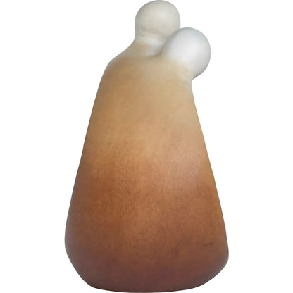 Modern Stylized Nativity Scene in Maple Wood – Family Embrace Sculpture