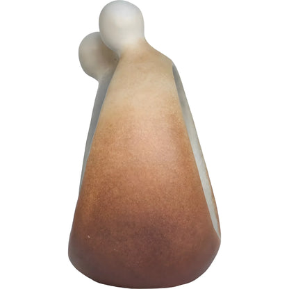 Modern Stylized Nativity Scene in Maple Wood – Family Embrace Sculpture