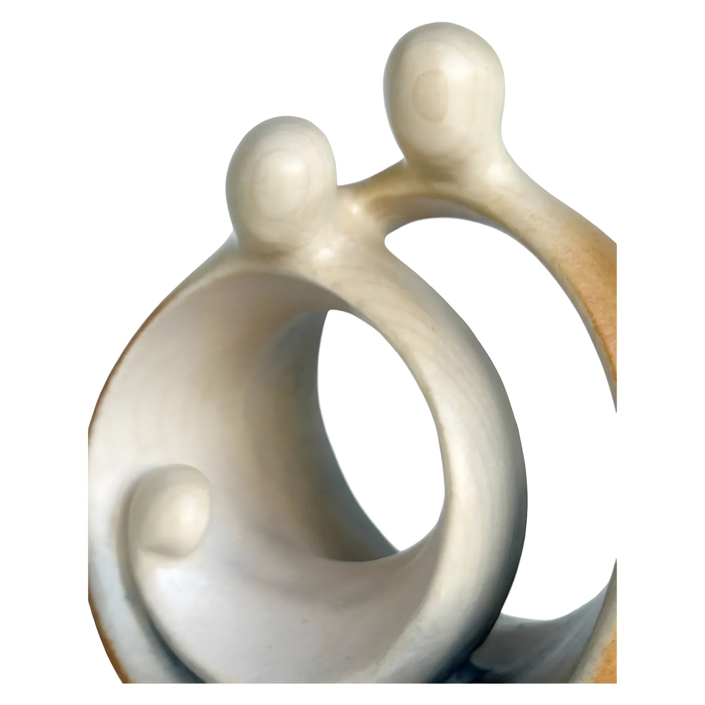 Modern Stylized Nativity Scene in Maple Wood – Family Embrace Sculpture