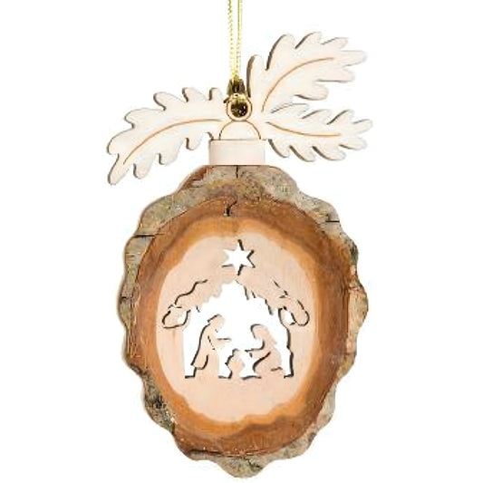 Sacred Nativity in Natural Wood