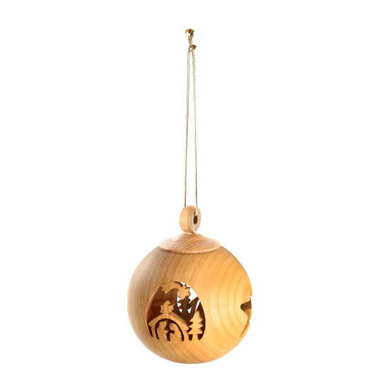Nativity Hanging Ornament in Maple Wood 6 cm