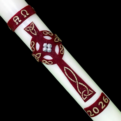 Ornate Celtic Cross Paschal Candle